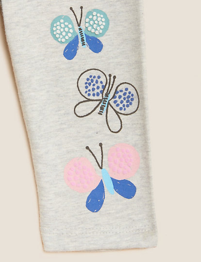 Cotton Rich Butterfly Stack Leggings