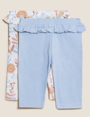 

Girls M&S Collection 2pk Pure Cotton Animal Print Leggings (0-3 Yrs) - Marmalade, Marmalade