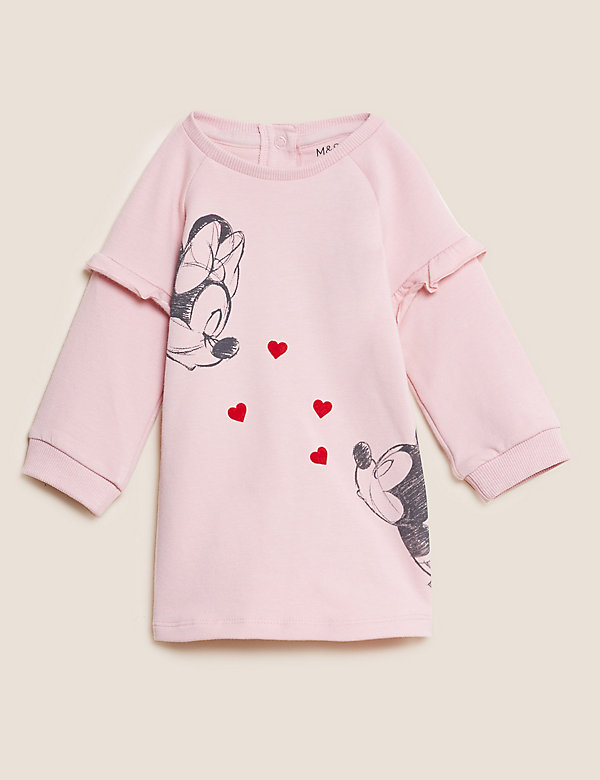 Kleid mit hohem Baumwollanteil mit Mickey™- und Minnie™-Motiv (0–3 J.) - DE