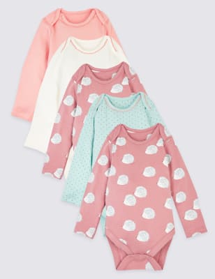 Sada 5&nbsp;ks body z&nbsp;organick&eacute; bavlny s&nbsp;motivem ježků