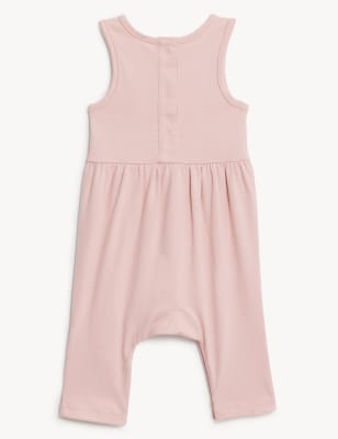 

M&S Collection Latzhose aus reiner Baumwolle mit Pinguinmuster (0-3 J.) - Pink, Pink