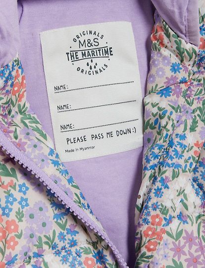 Flower Printed Padded Jacket