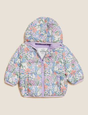 

Girls M&S Collection Flower Printed Padded Jacket (0-3 Yrs) - Pink Mix, Pink Mix
