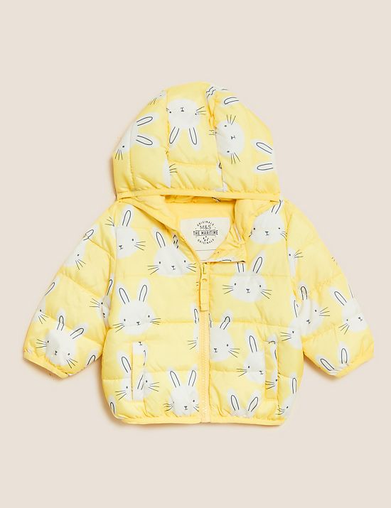 Bunny Print Hooded Jacket (0-3 Yrs)