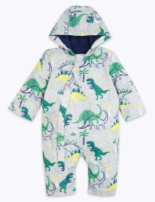 Dinosaur Print Puddlesuit (0-3 Yrs) | M&S