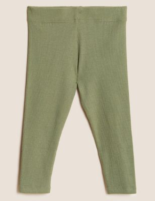 

Unisex,Boys,Girls M&S Collection Cotton Rich Leggings (0-3 Yrs) - Olive, Olive
