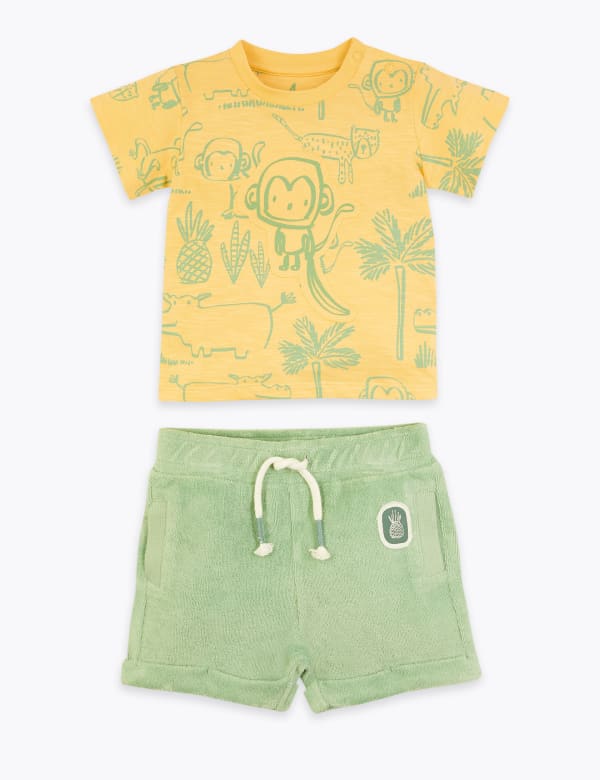 2 Piece Cotton Animal Outfit (0-3 Yrs)