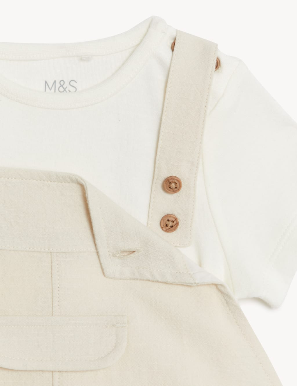 2pc Cotton Blend Dungarees Outfit (0-3 Yrs) image 6