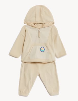 

Boys M&S Collection 2pc Fleece Hooded Outfit (0-3 Yrs) - Beige, Beige