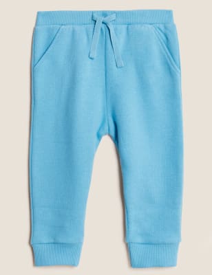 

Boys M&S Collection Cotton Rich Joggers (0-3 Yrs) - Blue, Blue