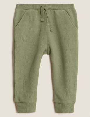 

Boys M&S Collection Cotton Rich Joggers (0-3 Yrs) - Olive, Olive