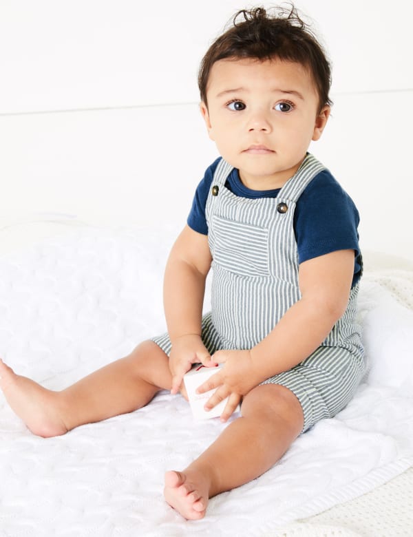 2 Piece Cotton Striped Outfit (0-3 Yrs)