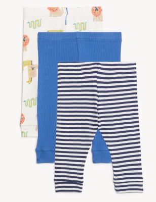 

Boys M&S Collection 3pk Cotton Rich Plain & Patterned Leggings (0-3 Yrs) - Multi, Multi