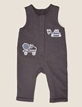 2pc Cotton Transport Dungaree Outfit
