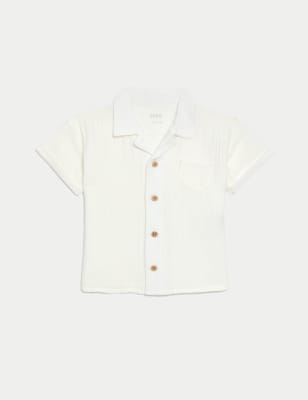 

Boys M&S Collection Pure Cotton Shirt (0-3 Yrs) - Ivory, Ivory