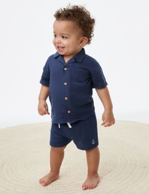 

Boys M&S Collection Pure Cotton Shorts (0-3 Yrs) - Navy, Navy