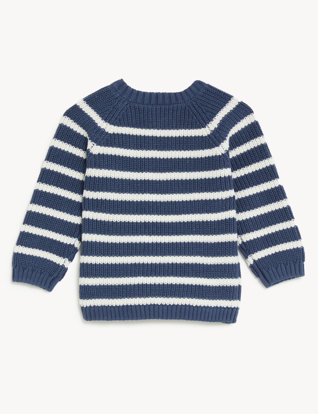 Pure Cotton Striped Knitted Jumper (0-3 Yrs) image 2