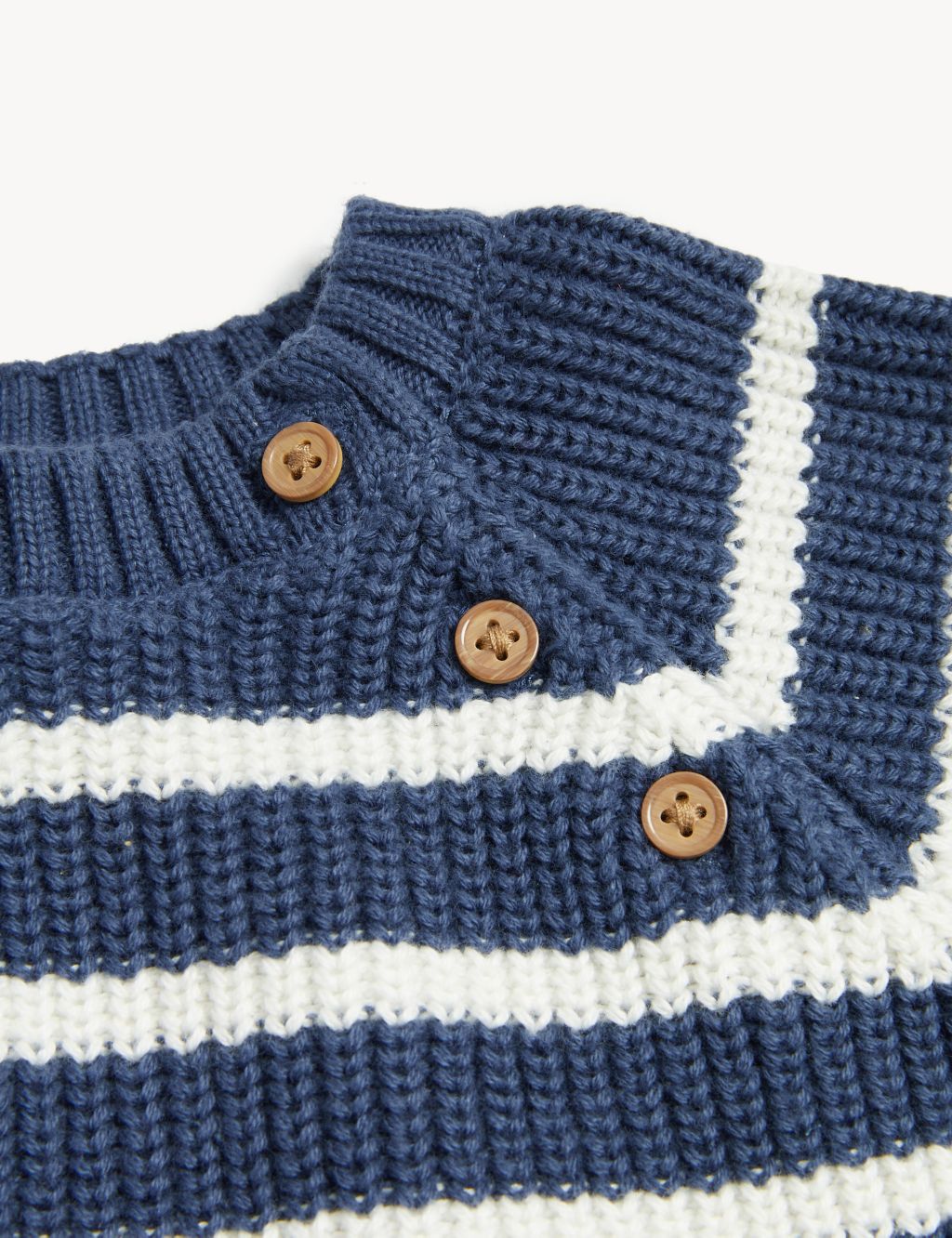 Pure Cotton Striped Knitted Jumper (0-3 Yrs) image 3