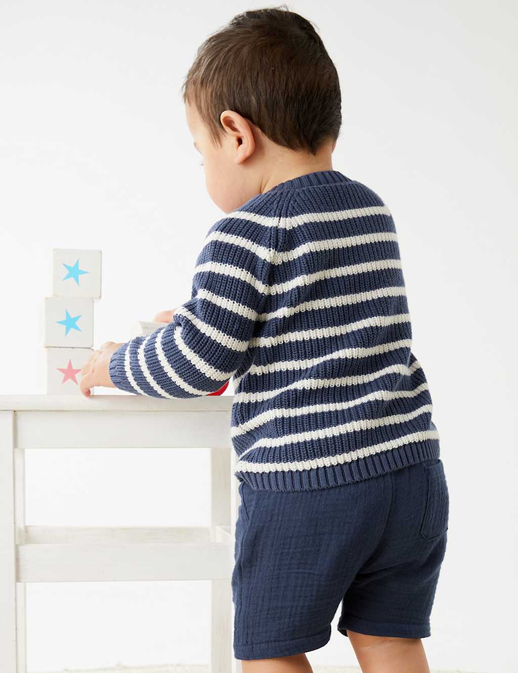 Pure Cotton Striped Knitted Jumper (0-3 Yrs) image 5