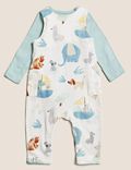 2pc Pure Cotton Printed Dungarees Outfit