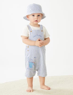 

M&S Collection 3-teiliges Peter Rabbit™-Outfit aus reiner Baumwolle (0-3 Jahre) - Blue Mix, Blue Mix
