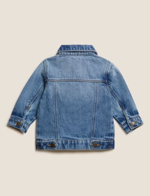 

M&S Collection Denim-Jacke aus reiner Baumwolle (0-3 J.) - Blue/Grey, Blue/Grey