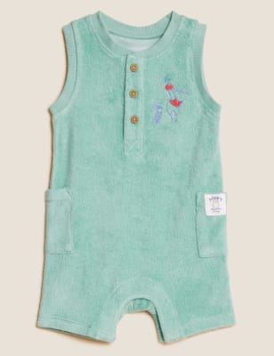 

Boys M&S Collection Cotton Rich Winnie The Pooh™ Romper (0-3 Yrs) - Green Mix, Green Mix
