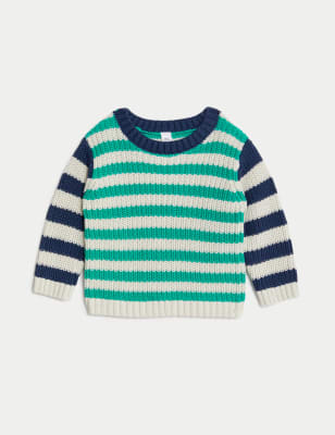 Pure Cotton Striped Jumper (0-3 Yrs)