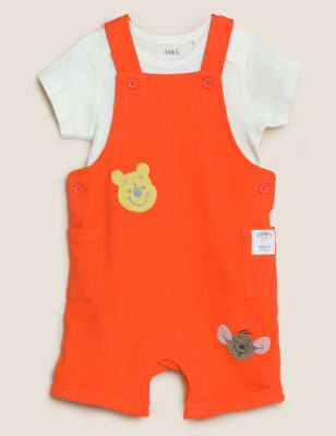 

Boys,Girls,Unisex M&S Collection 2pc Cotton Rich Winnie the Pooh™ Outfit (0-3 Yrs) - Orange Mix, Orange Mix