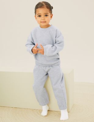 

Boys M&S Collection 2pk Cotton Rich Sweater Outfit (0-3 Yrs) - Grey Marl, Grey Marl