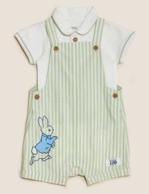 

Boys M&S Collection 3pc Cotton Rich Peter Rabbit™ Outfit (0-3 Yrs) - Green Mix, Green Mix
