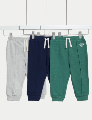 3pk Cotton Rich Slogan Joggers (0-3 Yrs) - UA