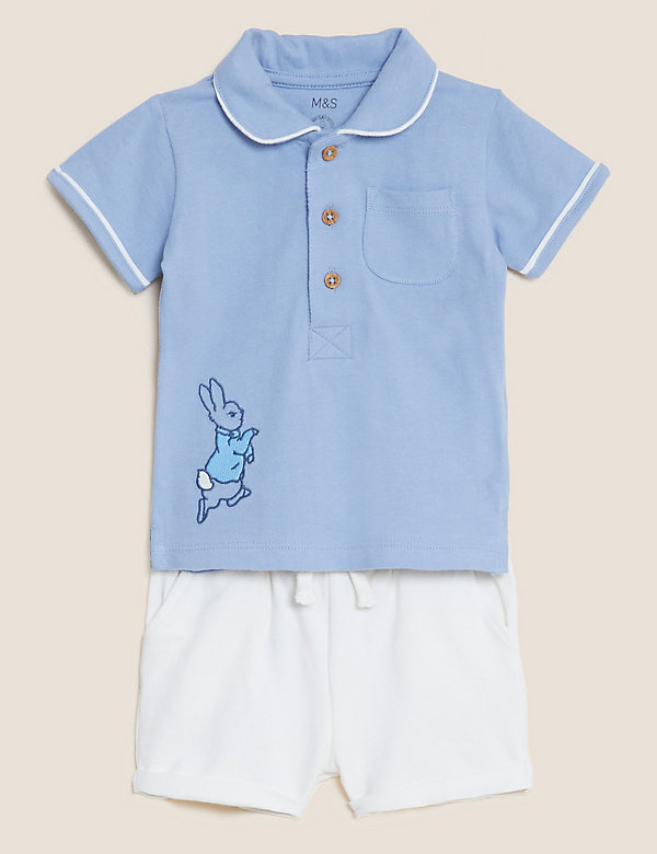 2pc Cotton Rich Peter Rabbit™ Shorts Outfit (0 - 3 Yrs)
