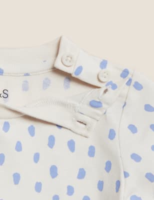 

M&S Collection Camiseta 100% algodón con estampado de rayas discontinuas (0-3 años) - Multi, Multi