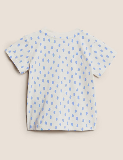 Pure Cotton Dash Print T-Shirt (0-3 Yrs)