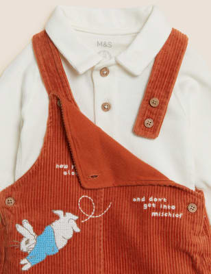 2pk Pure Cotton Cord Peter Rabbit™ Outfit