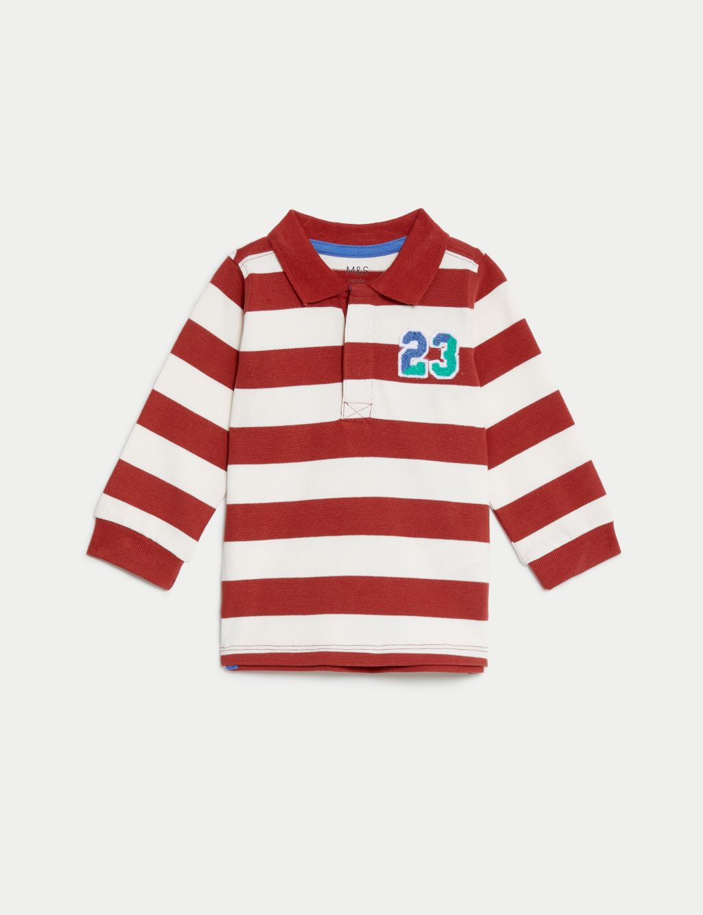 Pure Cotton Striped Top (0-3 Yrs) image 1