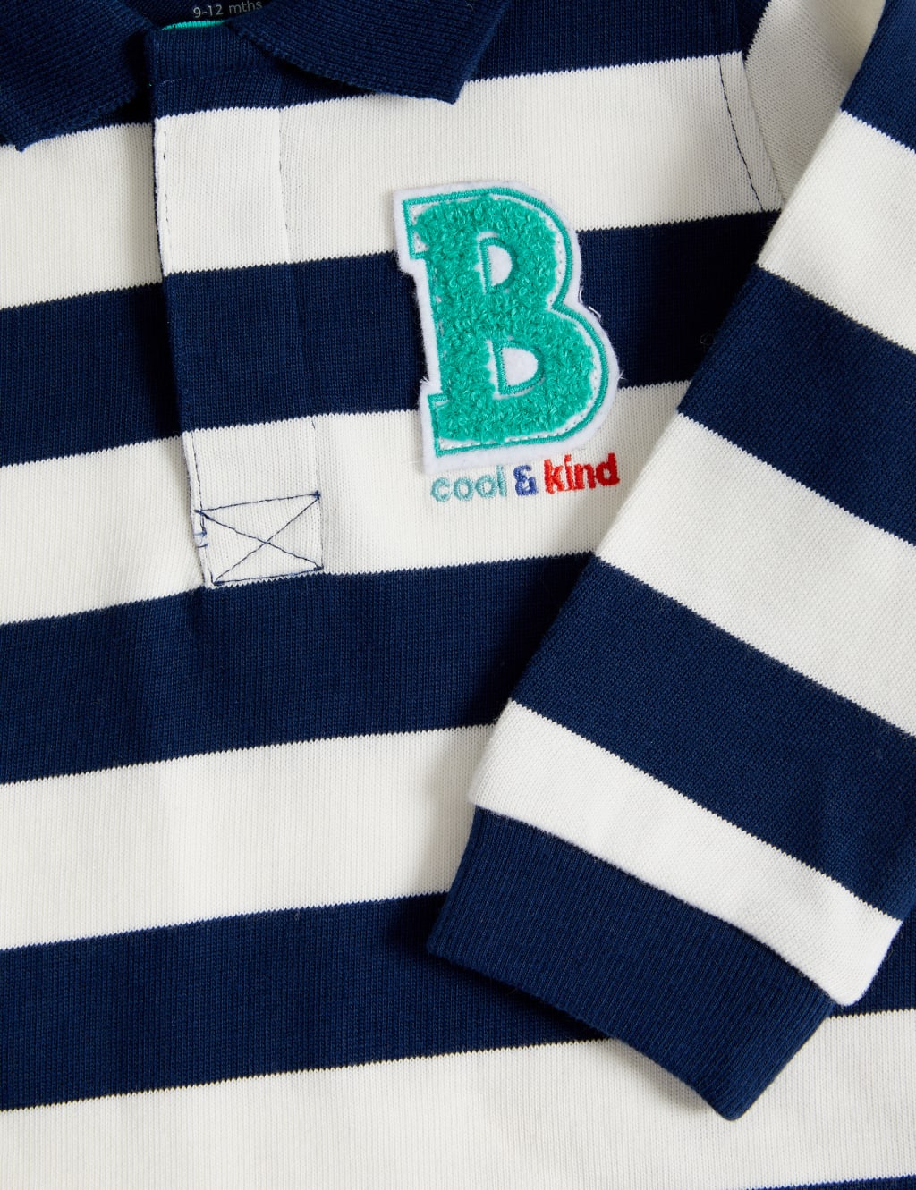 Pure Cotton Striped Top (0-3 Yrs) image 2