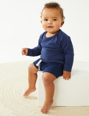 

M&S Collection Oberteil aus reiner Baumwolle (0-3 Jahre) - Navy, Navy