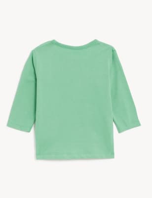 

M&S Collection Top 100% algodón (0-3 años) - Green, Green