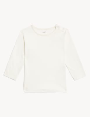 

M&S Collection Oberteil aus reiner Baumwolle (0-3 Jahre) - Ivory, Ivory