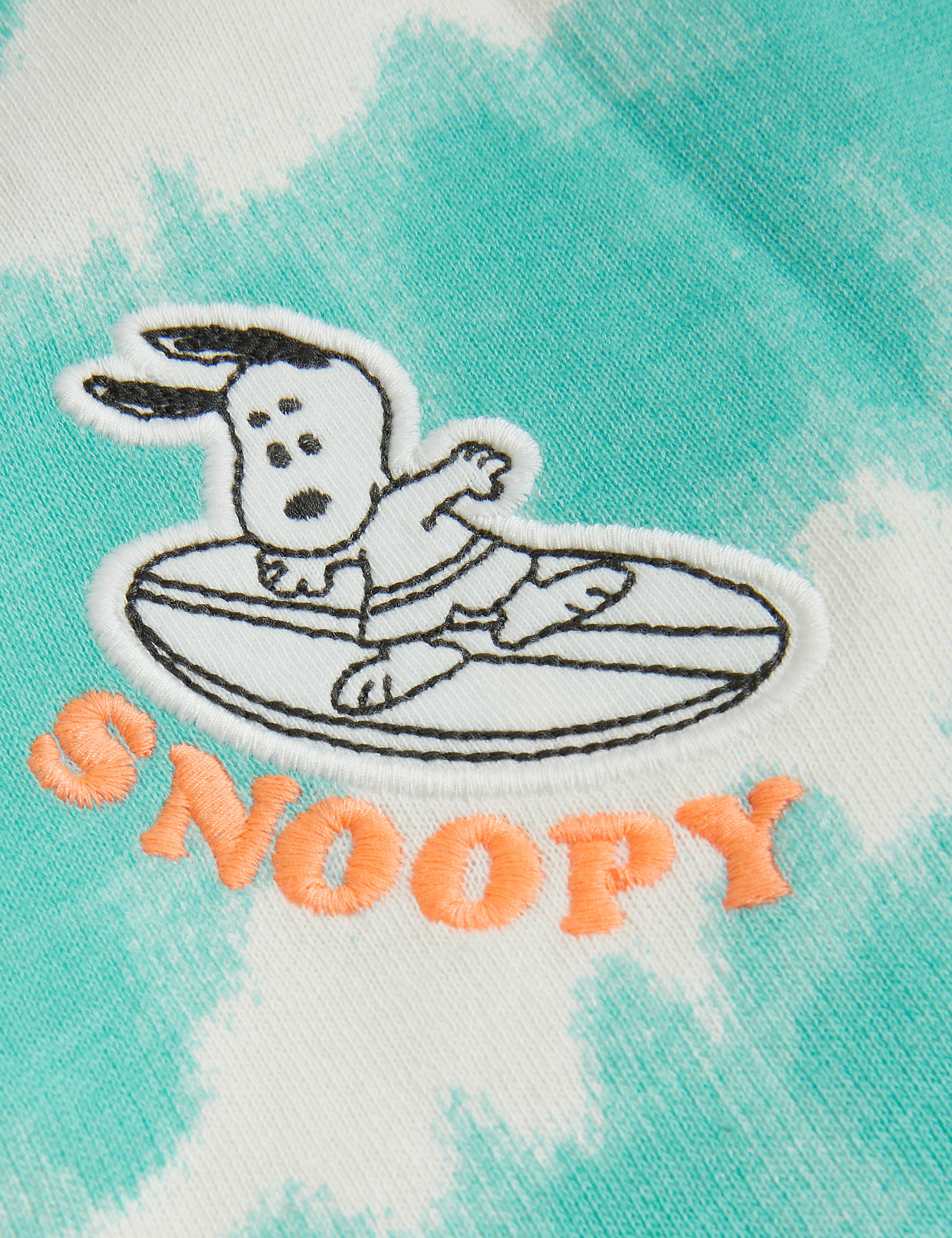 2-teiliges Outfit aus reiner Baumwolle mit Snoopy™-Motiv und Batikmuster (0–3 J.)