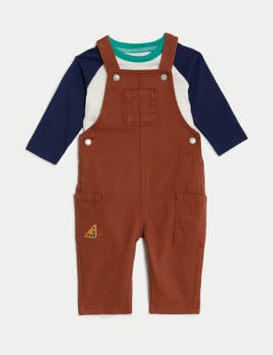 

Boys M&S Collection 2pc Pure Cotton Outfit (0-3 Yrs) - Brown Mix, Brown Mix