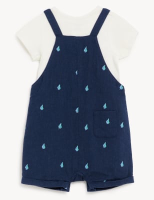 Blue Stone Stripe Jersey One-Piece (Baby Boy) 12-18M