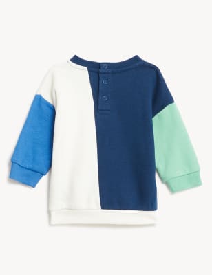 

Boys M&S Collection Cotton Rich Slogan Sweater (0-3 Yrs) - Navy, Navy