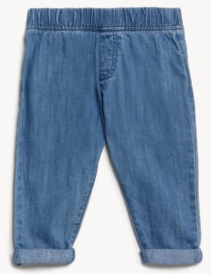 

M&S Collection Jeans aus reiner Baumwolle (0-3 J.) - Blue Mix, Blue Mix