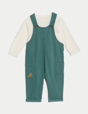 

Boys M&S Collection 2pc Pure Cotton Outfit (0-3 Yrs) - Green Mix, Green Mix