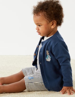 

Boys M&S Collection Pure Cotton Peter Rabbit™ Cardigan (0-3 Yrs) - Indigo, Indigo