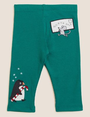

Boys M&S Collection 2pk Cotton Rich Patterned Leggings (0-3 Yrs) - Green Mix, Green Mix