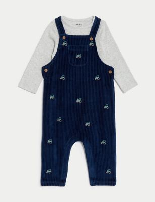 2pc Tractor Dungaree Outfit (0-3 Yrs)